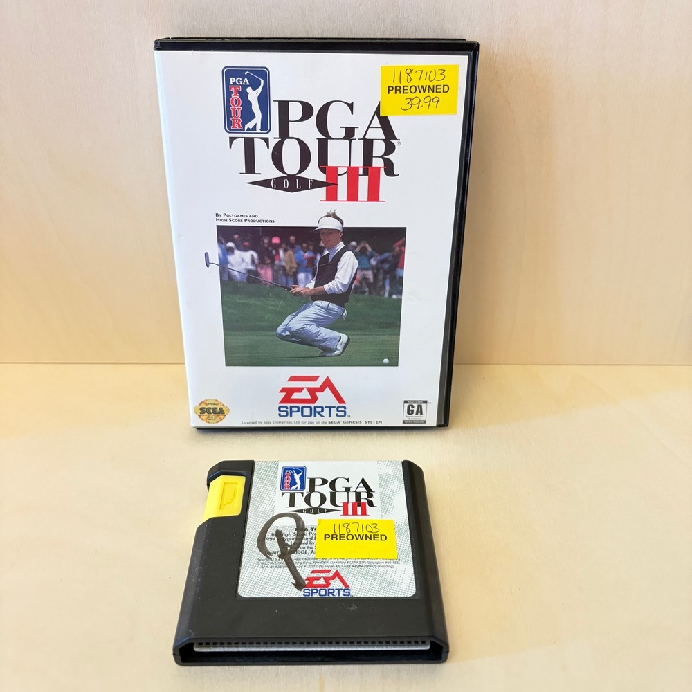 EA Sports PGA‎ Tour Golf III Sega Genesis Retro Game Untested